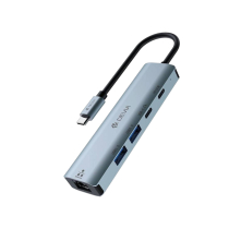 DEVIA Leopard Series Hub USB-C 5-en-1 (Gris Foncé) 