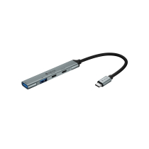 DEVIA Lite1 Hub USB-C 4-en-1 (Gris Foncé) 