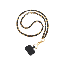 FAIRPLAY Chaine Longue Cuir 120cm DALIA (Noir)