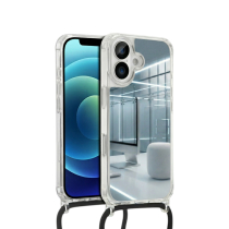COVERME Coque Miroir iPhone 17 Pro Max/18 Pro Max (Cordon Noir) 